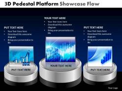 3d pedestal platform showcase flow powerpoint slides and ppt templates db