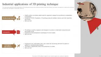 3D Printing In Manufacturing IT Powerpoint Presentation Slides Graphical Professionally