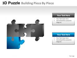 3d puzzle building piece by powerpoint presentation slides