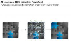 3d puzzle building piece by powerpoint presentation slides