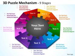 85037405 style division pie-puzzle 9 piece powerpoint template diagram graphic slide