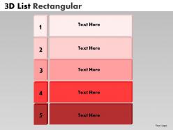 3d rectangular list