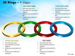 3d rings 4 stages powerpoint