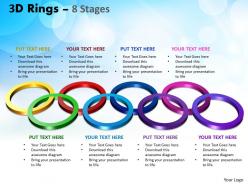 3d rings 8 stages powerpoint templates 1