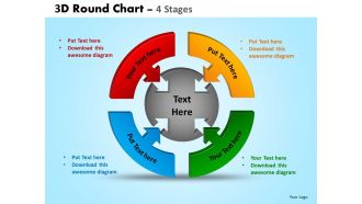 3d round chart 4 stages powerpoint slides and ppt templates 0412