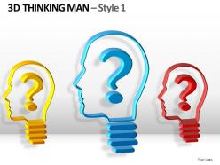 3d thinking man style 1 powerpoint presentation slides