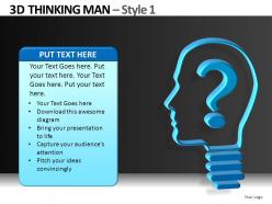 3d thinking man style 1 powerpoint presentation slides db