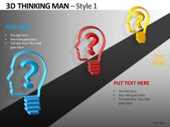 3d thinking man style 1 powerpoint presentation slides db