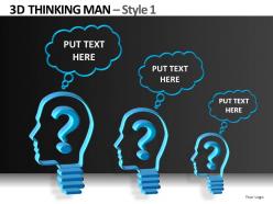 3d thinking man style 1 powerpoint presentation slides db