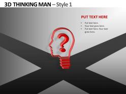 3d thinking man style 1 powerpoint presentation slides db