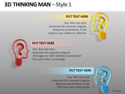 3d thinking man style 1 powerpoint presentation slides db