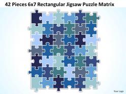 42 pieces 6x7 rectangular jigsaw puzzle matrix powerpoint templates 0812