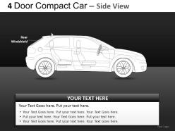 4 door blue car side view powerpoint presentation slides db