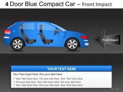 4 door blue car side view powerpoint presentation slides db