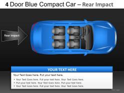 4 door blue car top view powerpoint presentation slides db