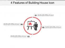 4 features of building house icon powerpoint slide