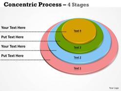 4 staged multicolored process diagram