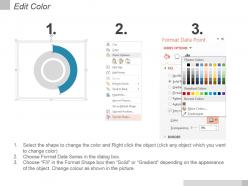 4 step circular with silhouettes for department functions ppt slide