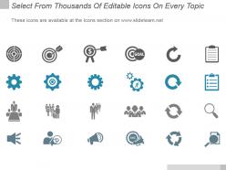 4 step circular with silhouettes for department functions ppt slide