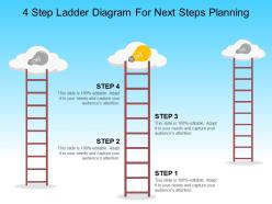 4 step ladder diagram for next steps planning powerpoint graphics