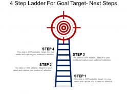 4 step ladder for goal target next steps powerpoint guide