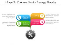 4 steps to customer service strategy planning powerpoint images