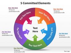 5 committed elements for business powerpoint diagram templates graphics 712