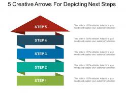 5 creative arrows for depicting next steps powerpoint shapes