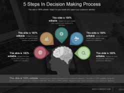 5 steps in decision making process sample ppt presentation