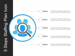 5 steps staffing plan icon