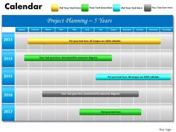 5 year planning gantt chart powerpoint slides gantt ppt templates