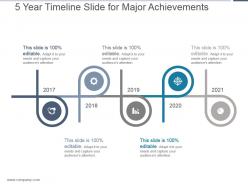 5 year timeline slide for major achievements powerpoint ideas