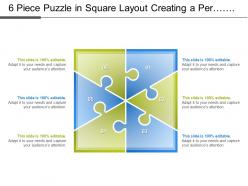 6 piece puzzle in square layout creating a perplexity of process