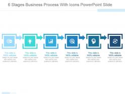 6 stages business process with icons powerpoint slide