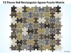 72 pieces 9x8 rectangular jigsaw puzzle matrix powerpoint templates 0812