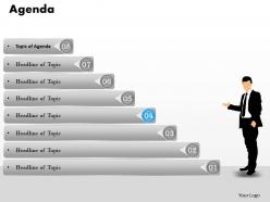 8 staged business agenda process diagram 0214