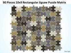 90 pieces 10x9 rectangular jigsaw puzzle matrix powerpoint templates 0812