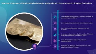 Comprehensive Training Curriculum on Blockchain in Finance Training Ppt