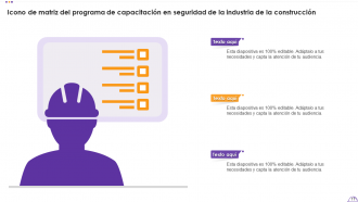 Paquetes de plantillas Ppt de PowerPoint de matriz de capacitación en seguridad