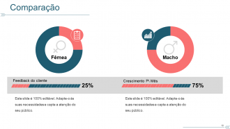 Slides de apresentação em PowerPoint do plano de comunicação do projeto