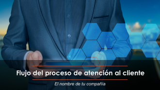 Diapositivas de presentación de PowerPoint de flujo de proceso de servicio al cliente