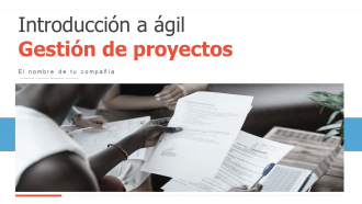 Introducción a las diapositivas de presentación de PowerPoint de gestión ágil de proyectos.