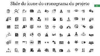 Slides de apresentação em PowerPoint do cronograma do projeto