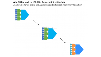 Organigramm der Mitarbeiter für Business-Flachbild-PowerPoint-Design