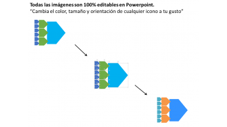 Organigrama de personas para diseño de powerpoint plano empresarial.