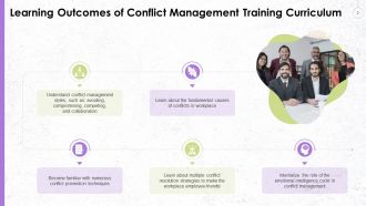 Comprehensive Training Curriculum on Conflict Management Training PPT