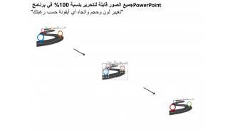 خريطة الطريق مع نجاح العديد من الرموز في تصميم PowerPoint المسطح