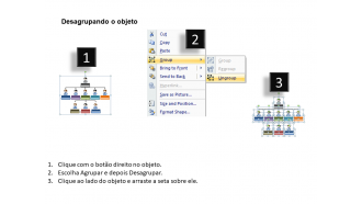 Modelo de slide de apresentação em PowerPoint de organograma