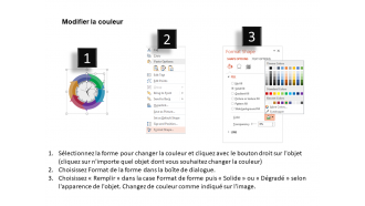 Horloge Es avec des flèches circulaires et des icônes design PowerPoint plat