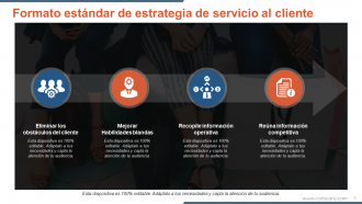 Diapositivas de presentación de PowerPoint de flujo de proceso de servicio al cliente